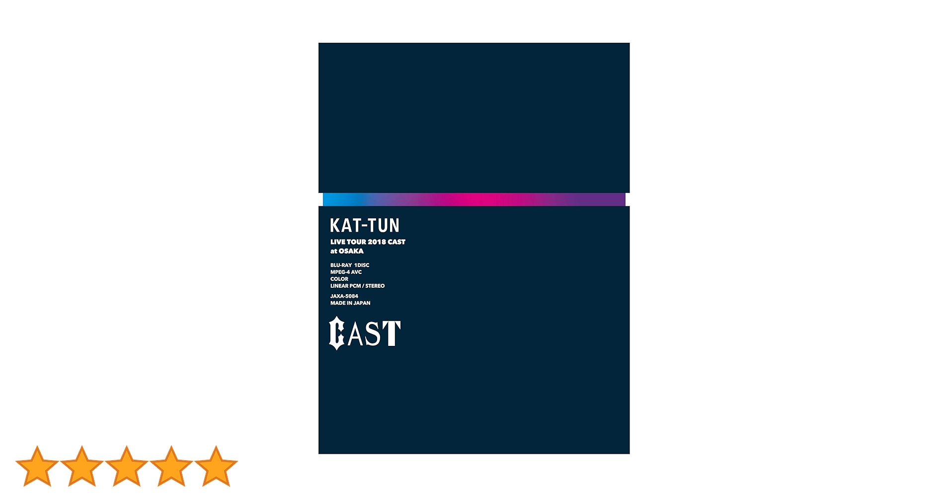 【美品】KAT-TUN LIVE TOUR 2018 CAST BluRay Blu-ray] Kat-Tun Live Tour 2018 Cast (Blu-Ray Limited